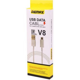 تصویر کابل میکرو یو اس بی فست شارژ Remax V8-03 1m Remax V8-03 1m MicroUSB Cable