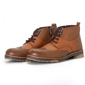 تصویر بوت مردانه چرم تبریز مدل آکسفورد - عسلی / 44 Men's boot Oxford