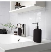 تصویر ست حمام سیاه سرویس بهداشتی 3 Bathroom Set Liquid Soapluk برس سنگی IKEA 