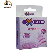 تصویر کاندوم ایکس دریم مدل دکمه دار فضایی ۱ عددی با رایحه گل 