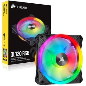 تصویر فن کیس تکی QL120 RGB Corsair ا Corsair QL Series, Ql120 RGB, 120mm RGB LED Fan, Single Pack Corsair QL Series, Ql120 RGB, 120mm RGB LED Fan, Single Pack