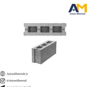 تصویر بلوک دیواری توخالی ته پر با سه سوراخ 14.5 لیکا 