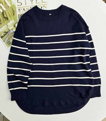 تصویر بلوز بافت طرح راه راه کد 4886 