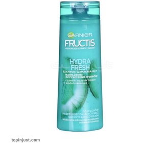 تصویر شامپو موی آبرسان گارنیه اروپا Garnier Hydrating Fresh حجم 400 میلی‌لیتر ا European Garnier Fructis Hydrating Fresh Hair Shampoo 400ml European Garnier Fructis Hydrating Fresh Hair Shampoo 400ml