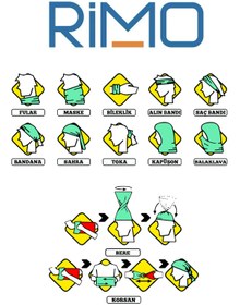 تصویر دستمال سر و گردن اسکارف میکروفایبر ریمو Rimo 