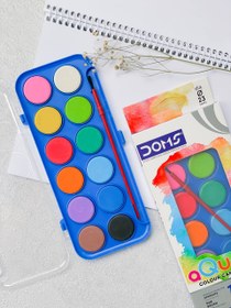 تصویر آبرنگ 12 رنگ دامس 