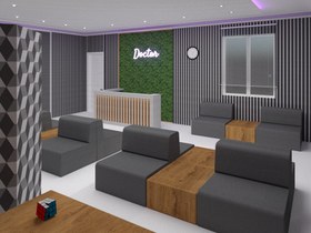 تصویر صحنه سالن انتظار مطب (ناقص) 