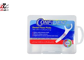 تصویر نخ دندان کانفیدنت کد 1371 بسته 30 عددی Confident dental floss code 1371, 30-piece package