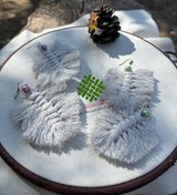 تصویر گوشواره مکرومه بافی 