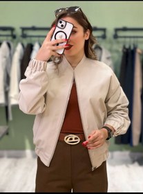 تصویر بامبر جکت کتان 