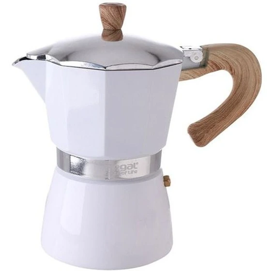 Budan Moka Pot Stainless Steel Coffee Maker - 6 Cup ( 300ml )