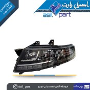 تصویر چراغ جلو باموتور و لامپ ها چپ سورن پلاس کد 6957 