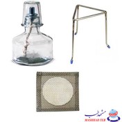 تصویر ست چراغ الکلی (چراغ الکلی،توری نسوز،سه پایه فلزی) 