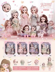 تصویر عروسک باربی پلک زن تمام مفصلی مادر و بچه کد1312 