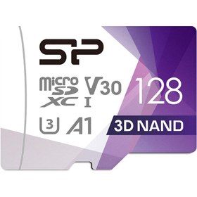 تصویر رم میکرو 128 گیگ سیلیکون پاور Silicon Power Superior Pro A1 V30 U3 100MB/s + خشاب V30 Superior Pro MicroSDXC UHS- I Card 128GB U3 A1