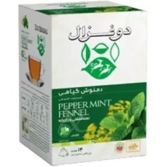 تصویر دمنوش کیسه ای نعنا فلفلی و رازیانه دوغزال 14 عددی Peppermint tea bag and fennel Doghazal