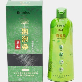 تصویر شامپو رنگ مشکی گیاهی بریملس 500 میل Brimless Shampoo, Herbal Bubble Gray Hair Dye Shampoo 500 ml