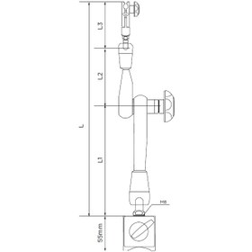 تصویر پایه ساعت هیدرولیک (385mm) مگنتی 80 کیلوگرمی اسیمتو (ASIMETO) مدل 0-01-603 