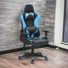 تصویر Modern design Best Executive gaming chair MH-1006-Black Blue for Video Gaming Chair for Pc with fully reclining back and head rest and soft leather (Black Blue) - ارسال 15 الی 20 روز کاری 