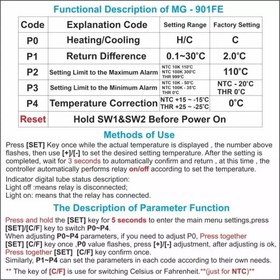 تصویر ترموستات دیجیتال با سنسور NTC مدل MG-901FE 