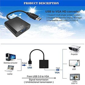 تصویر تبدیل USB3.0 به VGA USB3.0 To VGA Convert