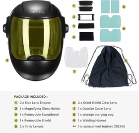 تصویر کلاه ماسک اتوماتیک جوشکاری با سیستم هوا Proweld Auto Darkening Air Fed Welding Helmet