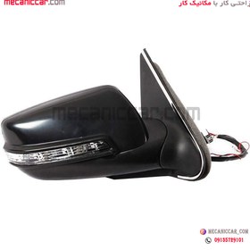 تصویر اینه کامل برقی پژو پارس سال راست راهنما دار 4 فیش (سوکت قدیم) کاوج Side mirror