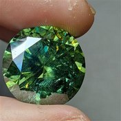 تصویر نگین موزانایت سبز روس غولپیکر سایز 17 میل درجه یک 