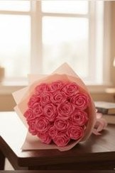 تصویر دسته گل روبانی 