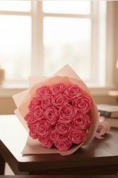 تصویر دسته گل روبانی 