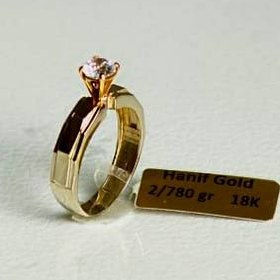 تصویر حلقه سولیتر طلا 