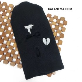 تصویر فیس ماسک گنگ مشکی مدل سه سوراخه 