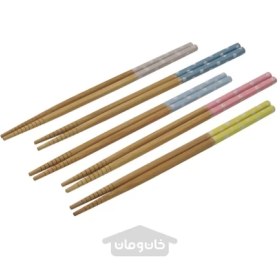 تصویر چاپ استیک بامبو مارگارت 5 عددی Soot bamboo chopsticks 5 sets margaret