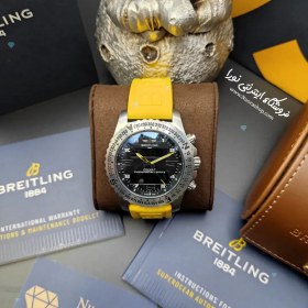 تصویر ساعت برایتلینگ دیجیتال وآنالوگ پرفشنال زرد ا برایتلینگ ( Breitling ) برایتلینگ ( Breitling )