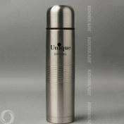 تصویر فلاسک استیل کیف دار خط دار یونیک Unique ظرفیت 0.5 لیتر Unique 0.5L Striped Stainless Steel Flask with Bag