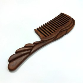 تصویر شانه چوبی دسته دار طرح بال کد HG-138 