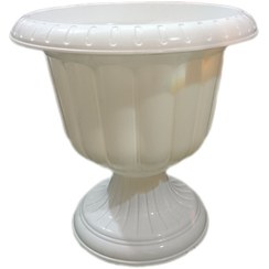 تصویر گلدان مدل پایه دار - سفید / 25 