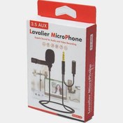 تصویر میکروفون یقه ای مدل GL142 با گیره فلزی 