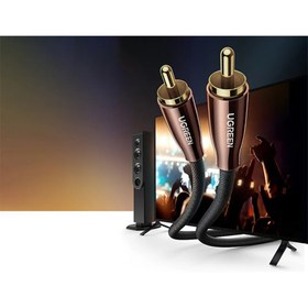 تصویر کابل 1 به 1 صدا کواکسیال RCA نر یوگرین مدل UGREEN AV155 10190 به طول 2 متر 