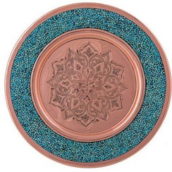 تصویر بشقاب ساده فیروزه کوبی آقاجانی کد F080 