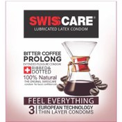 تصویر کاندوم سوئیس کر مدل Bitter Coffee Prolong بسته 3 عددی ا Swiss Care model Bitter Coffee Prolong Condom -package 3 pieces Swiss Care model Bitter Coffee Prolong Condom -package 3 pieces