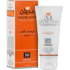 تصویر کرم ضدآفتاب رنگی SPF50 مدیلن 