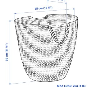 تصویر سبد حصیری ایکیا مدل TOLKNING 