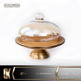 تصویر کاپ کیک چوبی برنجی گلدکیش مدل Golden Bird کد GK829498-99 