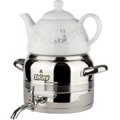 تصویر کتری قوری طرح ترک 3 لیتر شیردار کف چدن Shiny 