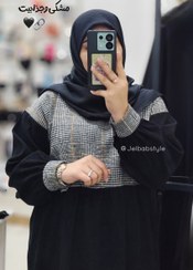 تصویر پیراهن پاییزی کبریتی مدل دلوین - سرمه ای 