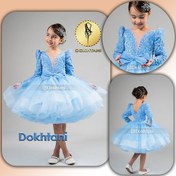 تصویر آموزش رسم الگو پیراهن دخترانه با دامن سوپر کلوش 