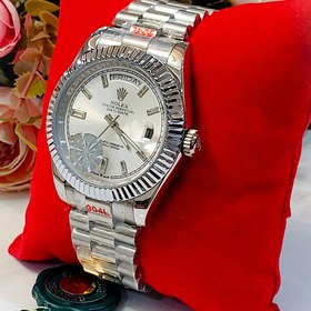 تصویر ساعت مردانه رولکس دی دیت اتوماتیک Rolex Daydate RODDAM200صفحه سفید 