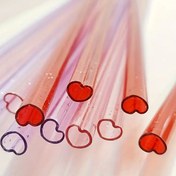 تصویر نی پلاستیکی قلبی قابل شست‌وشو 