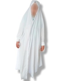 تصویر چادر مدل دانشجویی سفید 